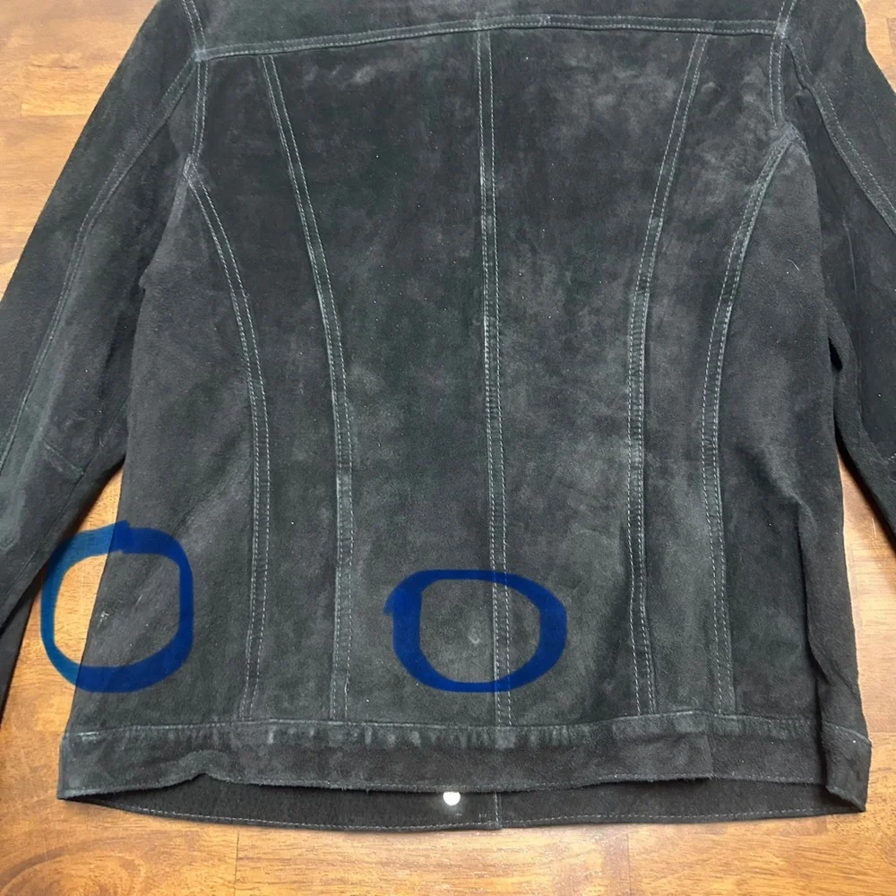 For Joseph Black Lined 100% Suede Leather Basic Jacket Women’s Size M - Picture 12 of 16